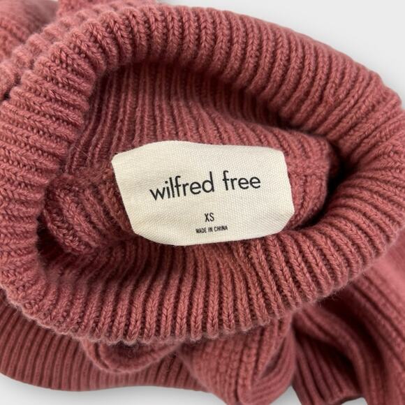 Wilfred Free Laurel Merino Wool Turtleneck in Cinder Pink Size XS - Picture 3 of 6